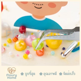 Floury Home ☁️ สินค้าจากกทม.☁️ ที่คีบอาหาร ที่คีบสแตนเลส แบบตรง / แบบงอ ขนาด10.5 cm