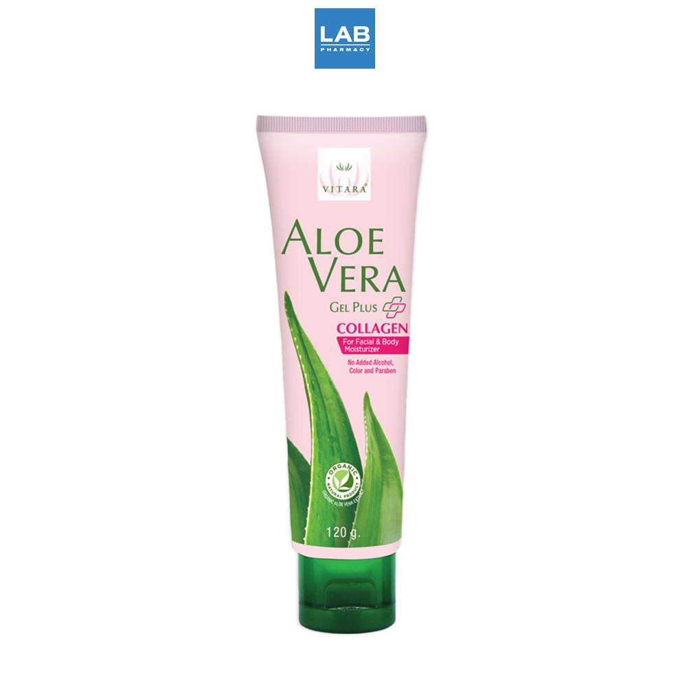 Vitara Aloe Vera Gel Plus Collagen 120 g. ไวทาร่า อโลเวร่าเจล พลัส คอลลาเจน 120 กรัม