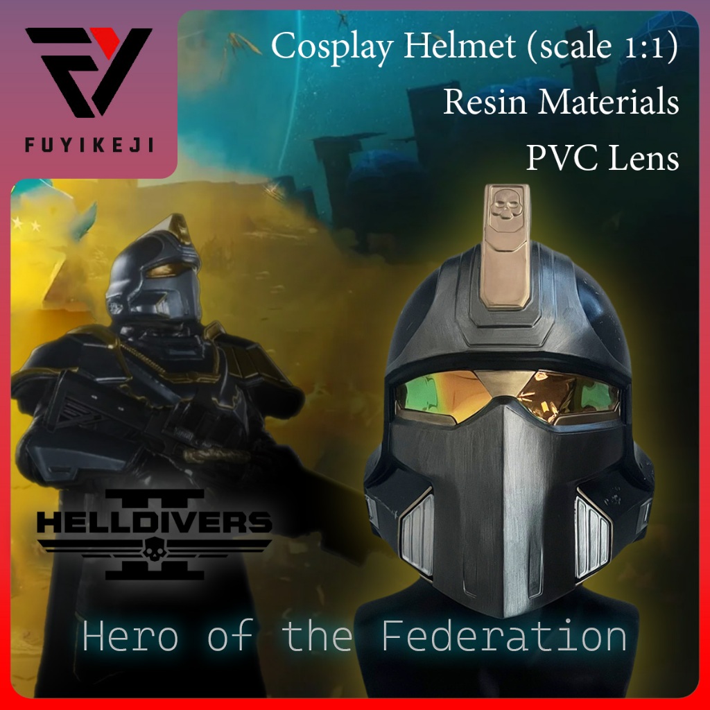 FUYIKEJI | Prop Replica | Hero of the Federation DLC B-01 | Jedi diver 2 | Scale 1:1 | หมวกคอสเพลย์ 