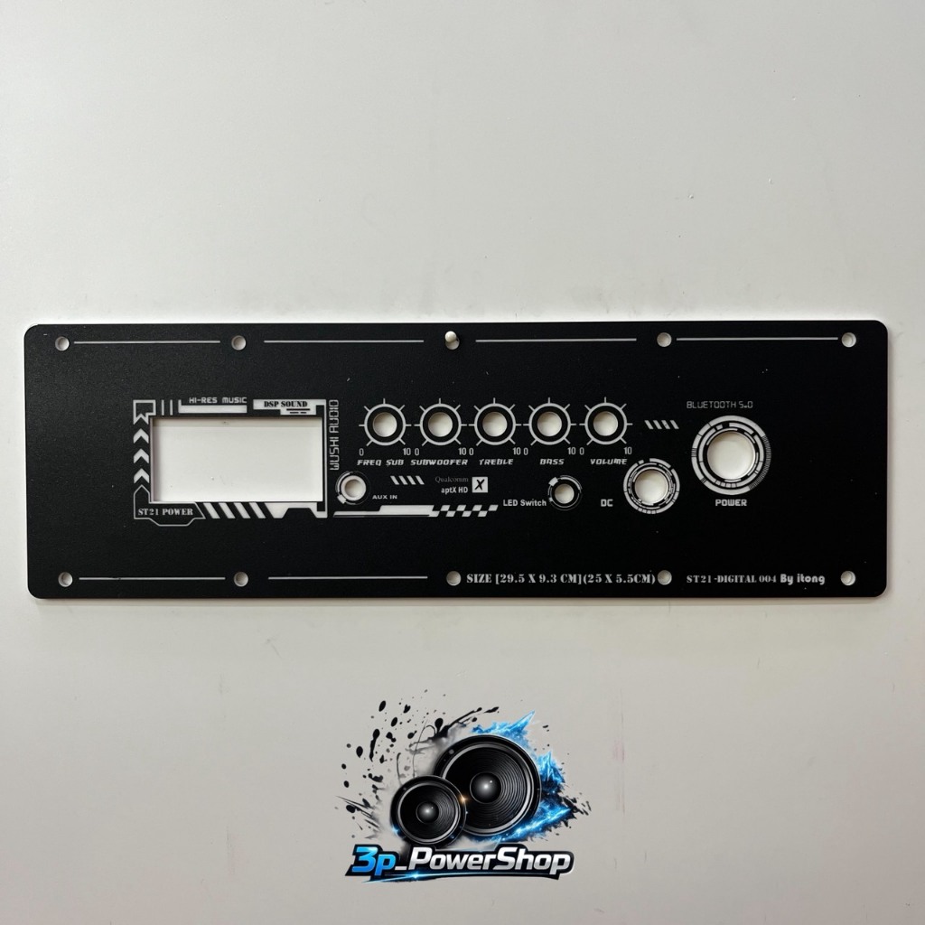 แผ่นเพลทลำโพง Bluetooth DIY รุ่น ST21-Digital  สีดำ ผิวทราย No USB
