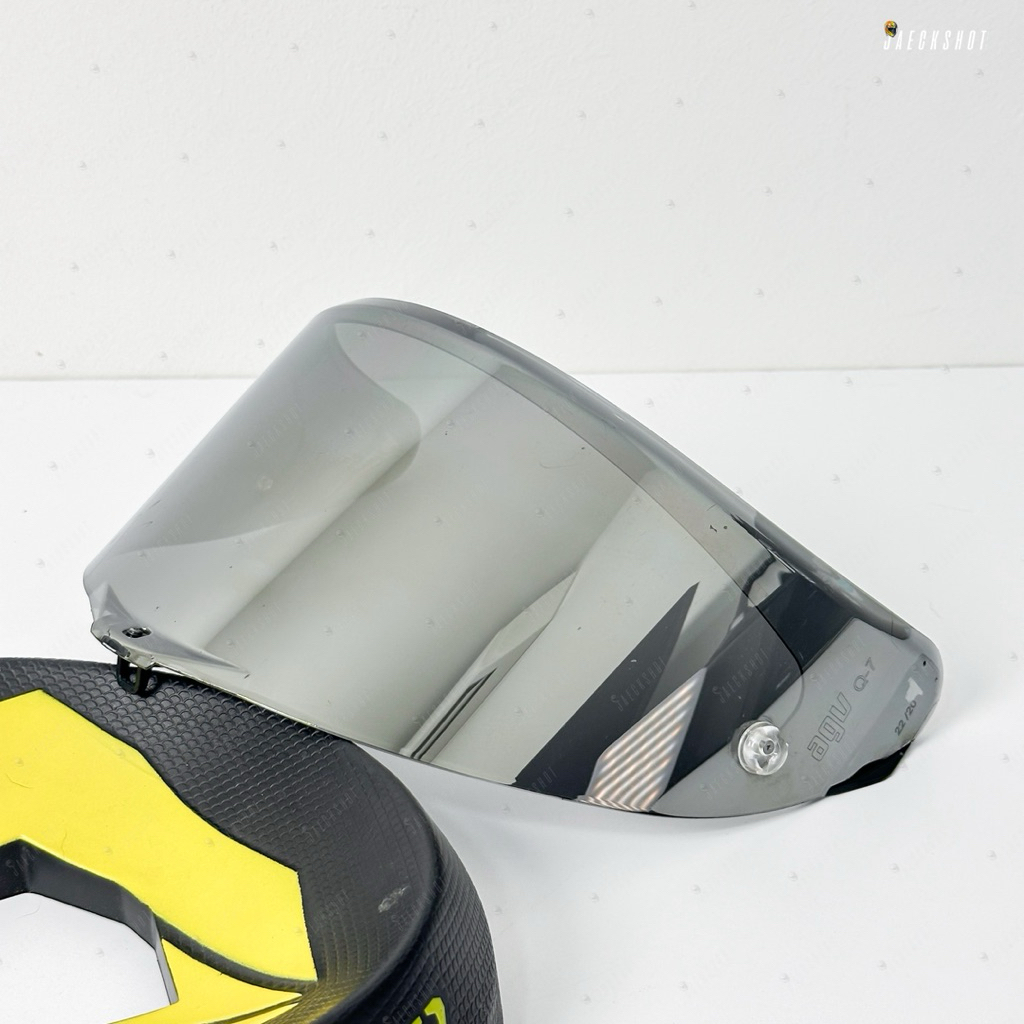 ชิวปรอทเงินแท้ Race 3 สำหรับหมวกกันน็อค Agv Pista และ Corsa มือสองขาล็อคไม่มีหัก มีตำหนิหน้สเลนส์