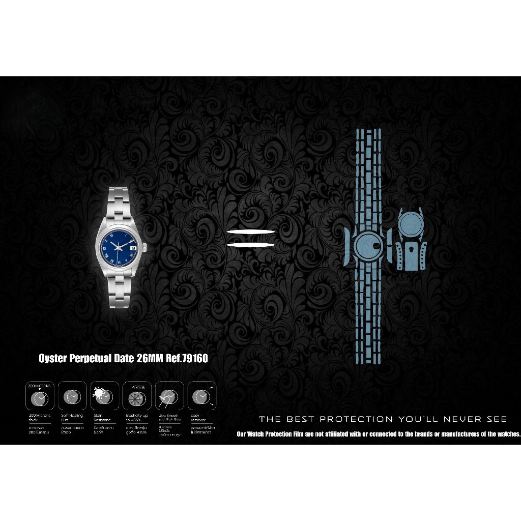 OP 26mm 79160 ฟิล์มป้องกันรอยนาฬิกา Watch Protection Film for สำหรับ Rolex Oyster Perpetual Date 26M