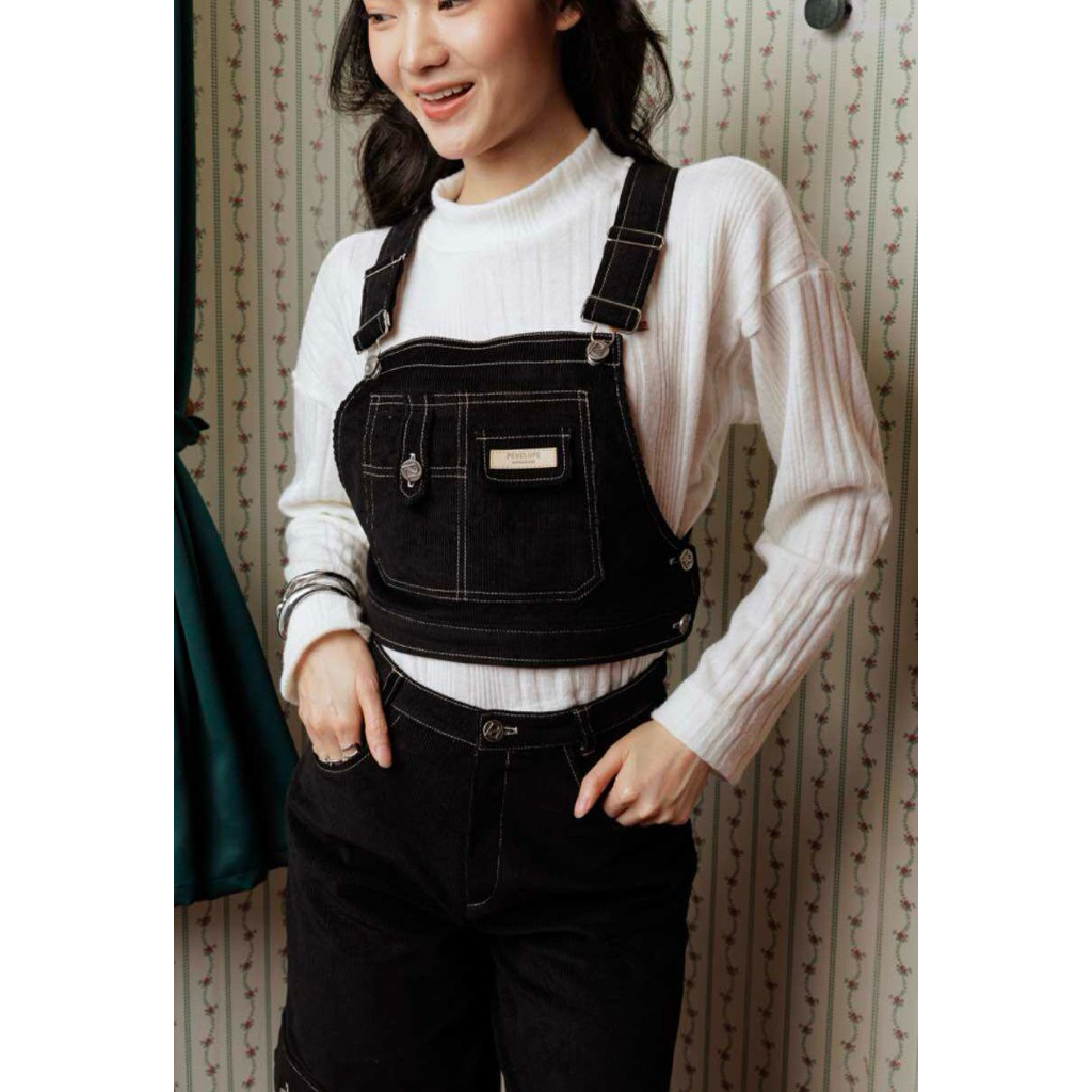 CAMPBELL OVERALLS BLACK เอี๊ยมผ้าลูกฟูก ราคา ถูกที่สุด ดีลบีเคเค แกลเลอรีภาพที่ 4