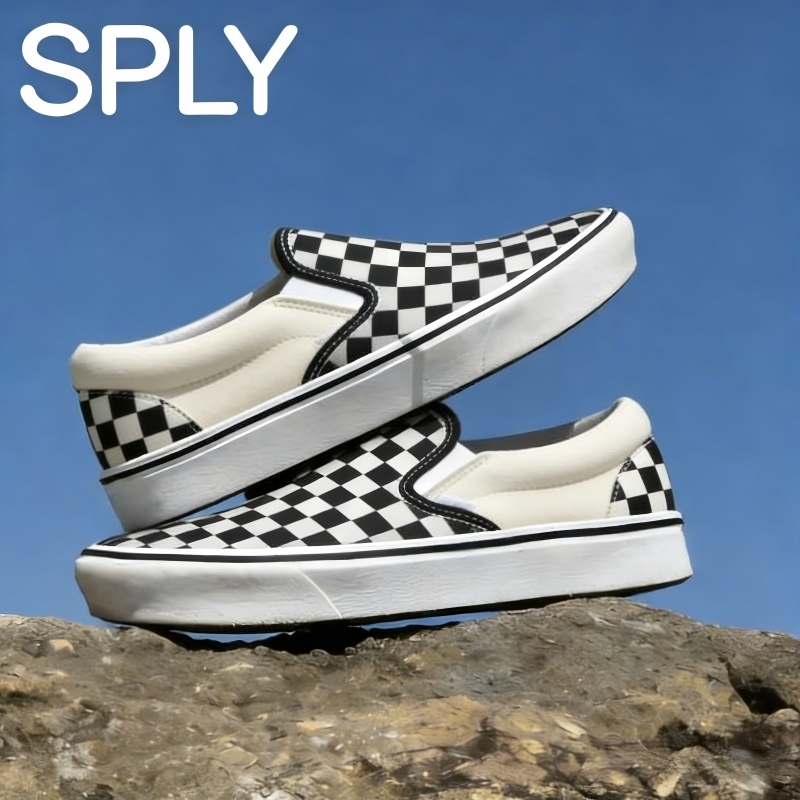 Slip-On Checkerboard (Classic) รองเท้าผ้าใบแบบสวม รองเท้าผ้าใบ ขนาด36-45 ใส่ได้ทั้งชายและหญิง รองเท้าลำลอง