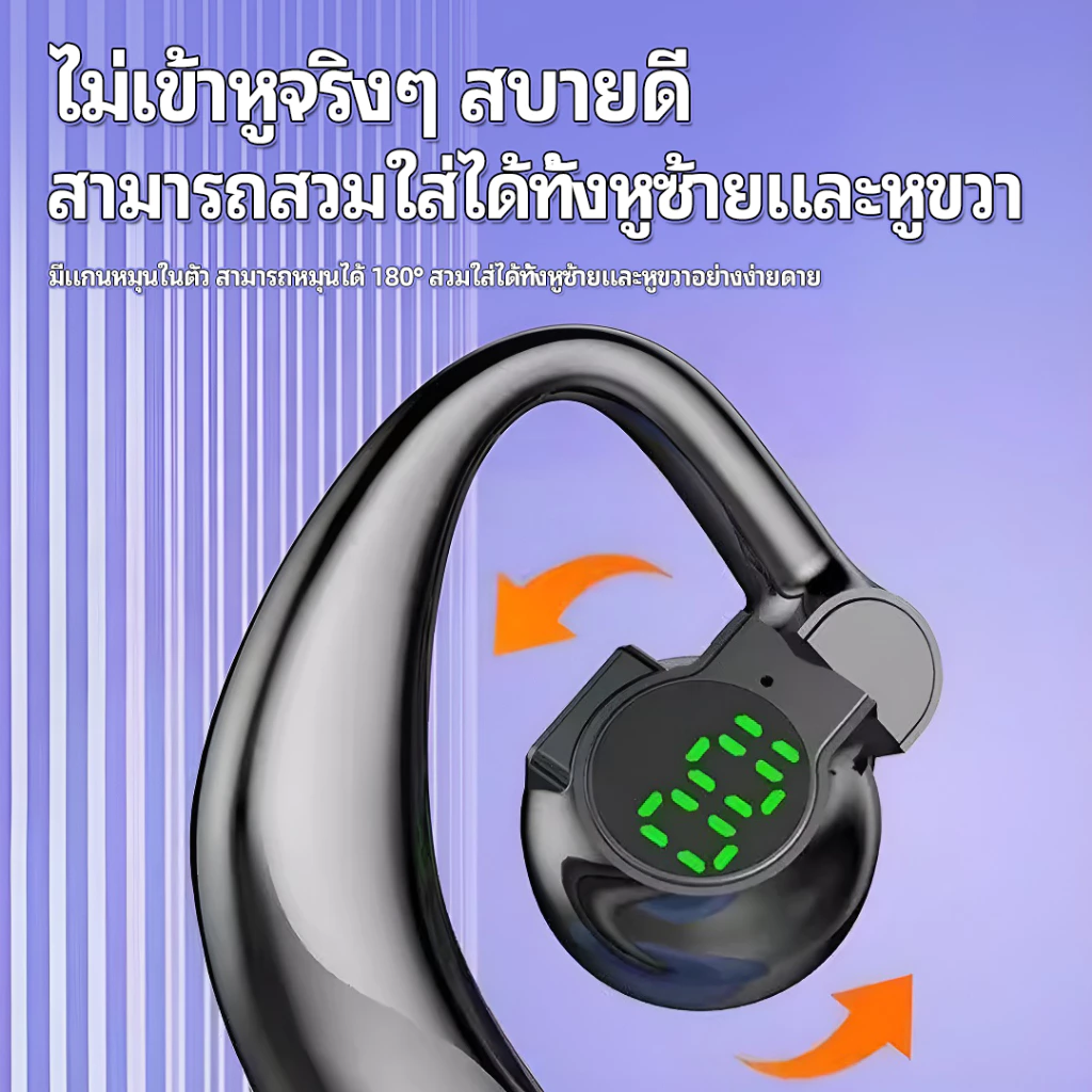 【รับประกัน 3 ปี】หูฟังไร้สายเดี่ยว Air Conduction OWS หูฟัง HiFi เพลงกีฬาเสียงรบกวน ชุดหูฟังสําหรับสมาร์ทโฟนทุกรุ่น thumbnail 6