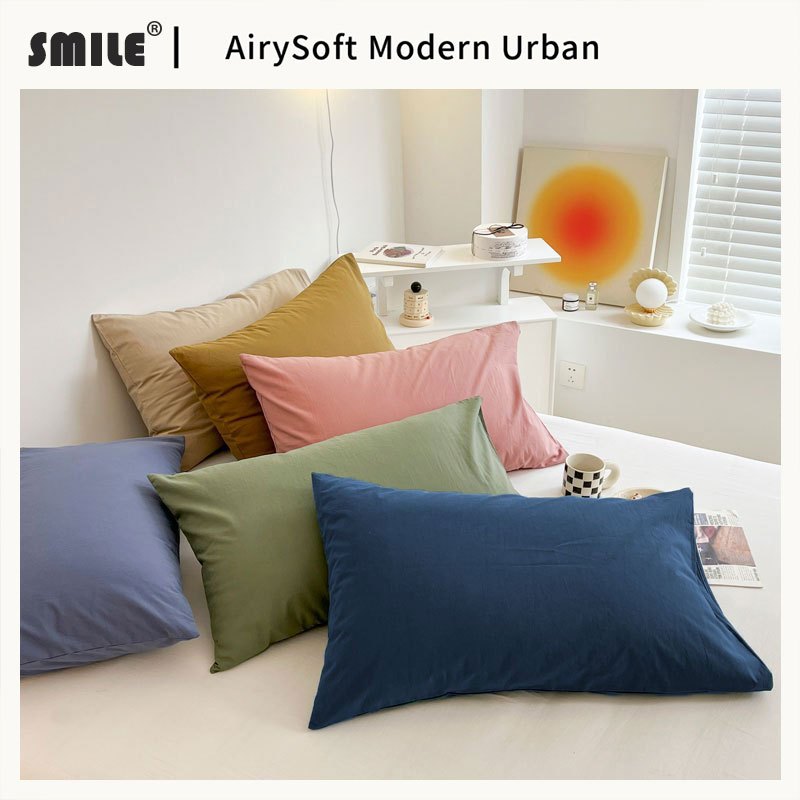 ปลอกหมอน สีพื้นเรียบ Pillowcase 19 x 29 นิ้ว (48 x 74 cm) สีไม่ตก ผ้านิ่มลื่น พร้อมส่ง