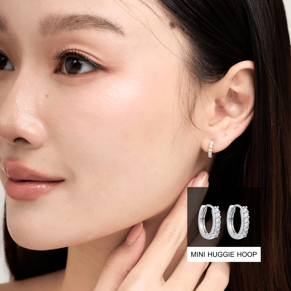 Kind Jewelry ต่างหูห่วง mini huggie hoop (ห่วงขนาด 8mm)