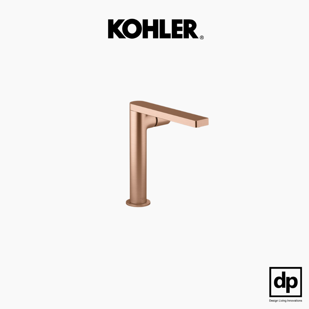 KOHLER Composed  ก๊อกอ่างล้างหน้าสีทอง แบบน้ำร้อน-น้ำเย็นทรงสูง รุ่นคอมโพส K-73159T-B7-BRD