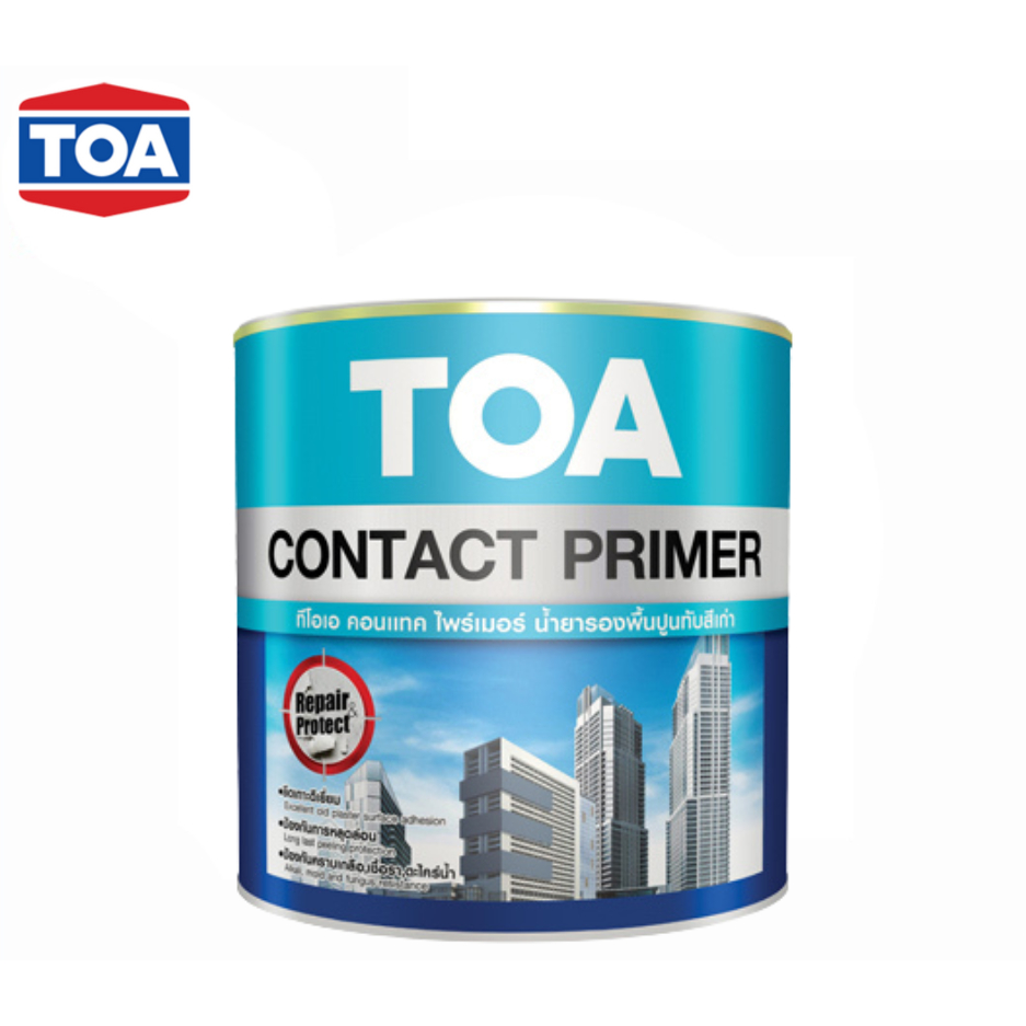 TOA Contact Primer E1100 รองพื้นปูนเก่า น้ำยารองพื้นทับสีเก่า ทีโอเอ คอนแทคไพรเมอร์ E-1100 ขนาด แกลลอน