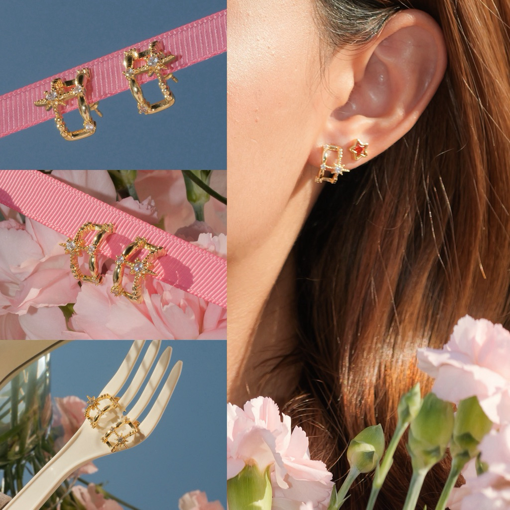 The Lucy Aurora star earrings
