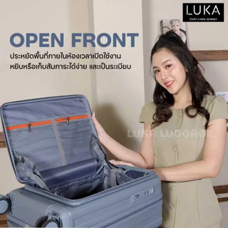 [รับประกัน5ปี ] LUKA กระเป๋าเดินทางล้อลาก (กระเป๋าเปิดหน้า) กระเป๋าเดินทาง เฟรมซิป ฝาเปิดหน้า ซิปขยายข้าง จุของได้เยอะ