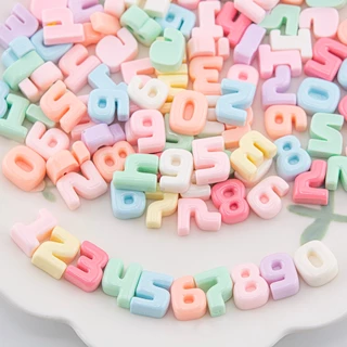 ไทย☁️ RS509 ᵕ̈ เรซิ่น Size S ตัวอักษรภาษาอังกฤษ A-Z,1-0 Alphabet สำหรับตกแต่งโทรศัพท์ กระจก เคสยาดม พวงกุญแจ