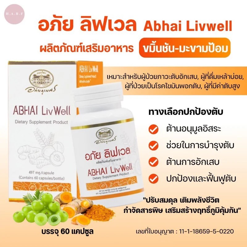 อภัย ลิฟเวล Abhai Livwell หมายเลขใบอนุญาต/อย. 11-1-18659-5-0220