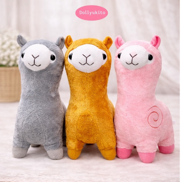 ตุ๊กตาอัลปาก้าขนนุ่มคุณภาพดีมากขนาด 45 เซนติเมตรมีหลายสีพร้อมส่ง
