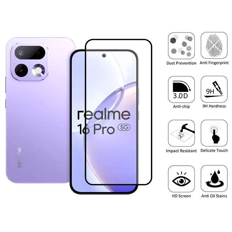 Realme 16 5G/Realme 16 Proตรงรุ่น(ส่งในไทย)ฟิล์มกระจกเต็มจอแบบกาวเต็มRealme16Pro+5G/realme 16 Pro+/realme 16Pro+5G