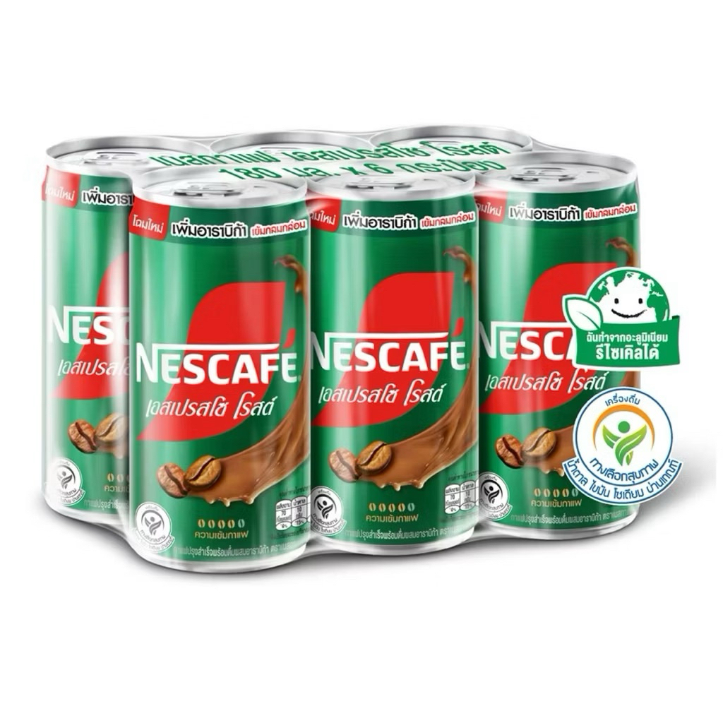 NESCAFE เนสกาแฟ พร้อมดื่ม 180 มล. x 6 กระป๋อง (มีให้เลือก