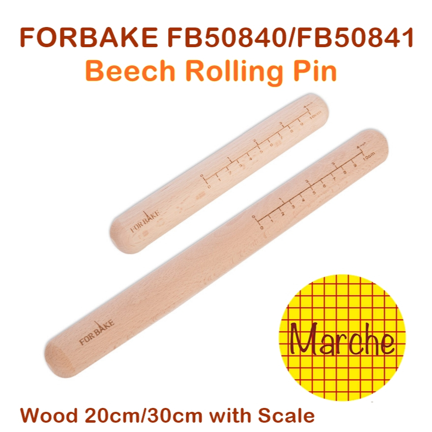 ไม้นวดแป้ง คลึงแป้ง Forbake ขนาด 30cm/20cm