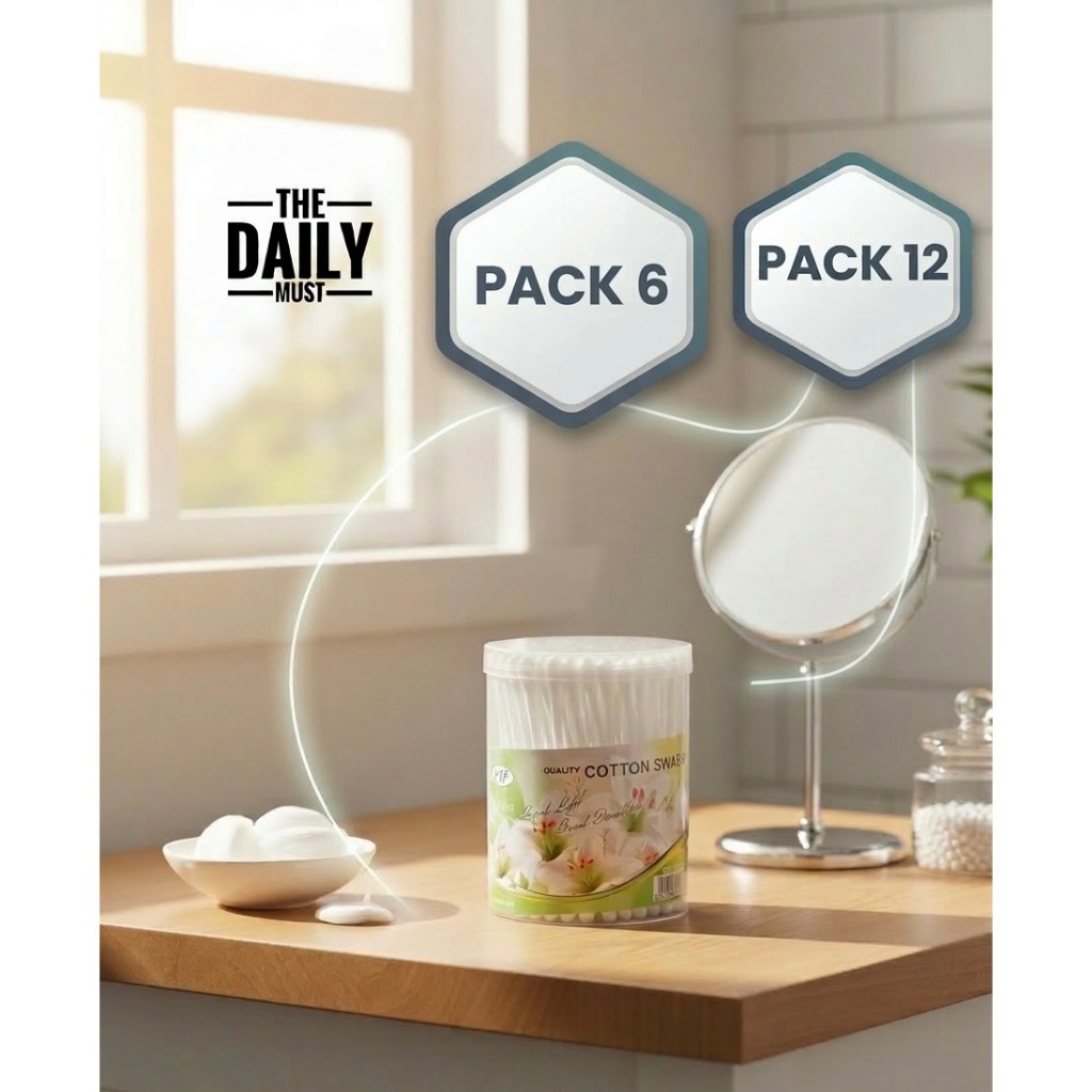 คอตตอนบัด 100 ก้าน MF คอตตอนทิปส์ ไม้ปั่นหู สำลีปั่นหู Soft touch (6,12กระปุก)