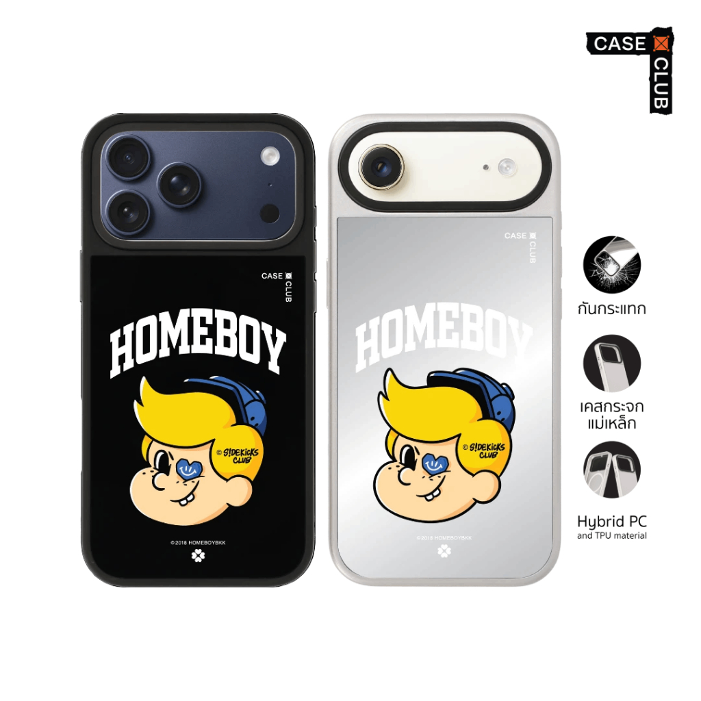 CaseClub เคสไอโฟน เคสกระจก ลาย HOMEBOY MAX เจ้าหนูแม็ก สำหรับ i17 Pro Max/i17 Pro/i Air/i17