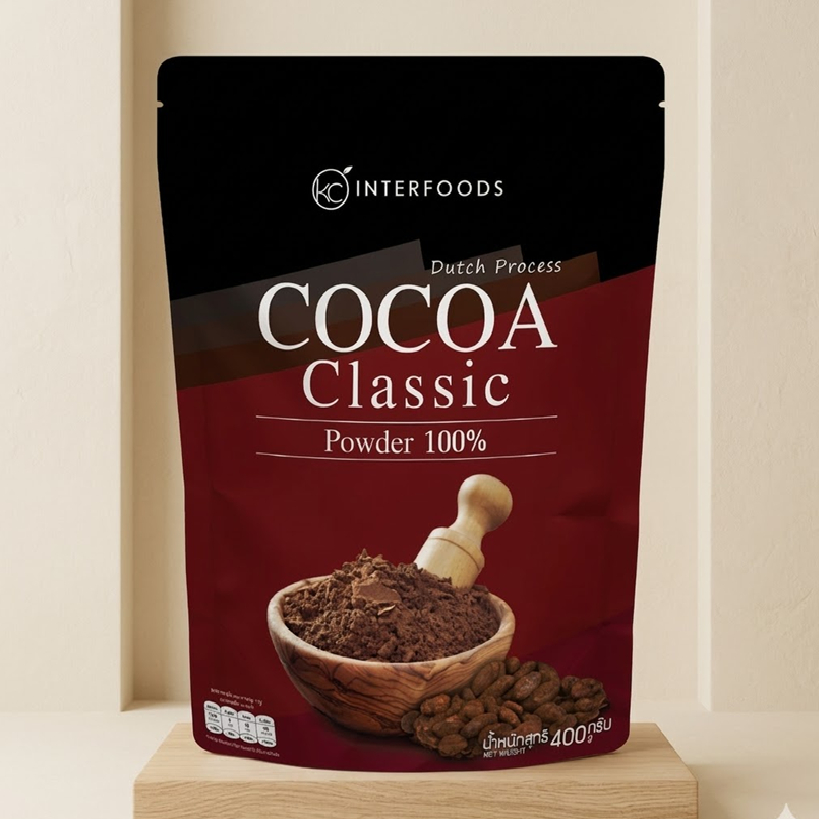 (( พร้อมส่ง )) Cocoa Powder 100% ผงโกโก้ 100% สูตรคลาสสิก 400 กรัม ราคา ถูกที่สุด ดีลบีเคเค