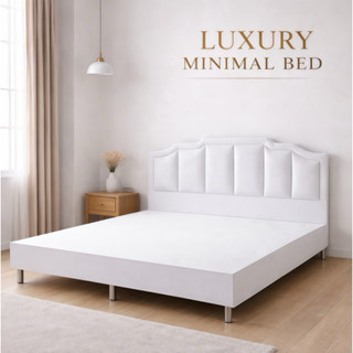 เตียงนอน หุ้มหนังPVC ฐานเตียงไม้MDFเต็มแผ่น แข็งแรง ทนทาน 3ฟ…