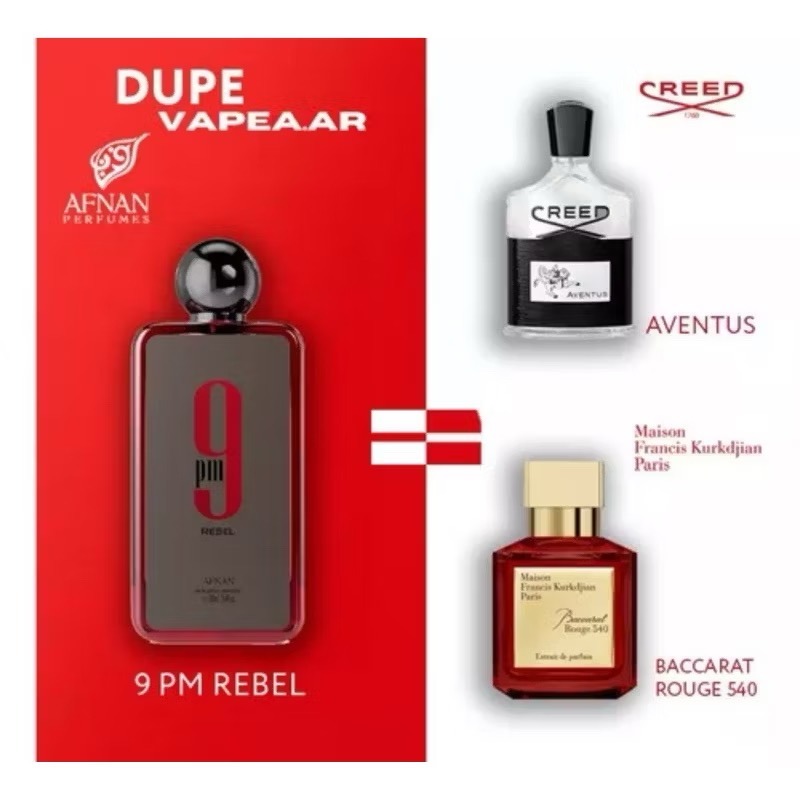 ร้านบัง น้ำหอมอาหรับตัวท็อป 9 pm Rebel (แดง) ผู้ชาย ขวดใหญ่