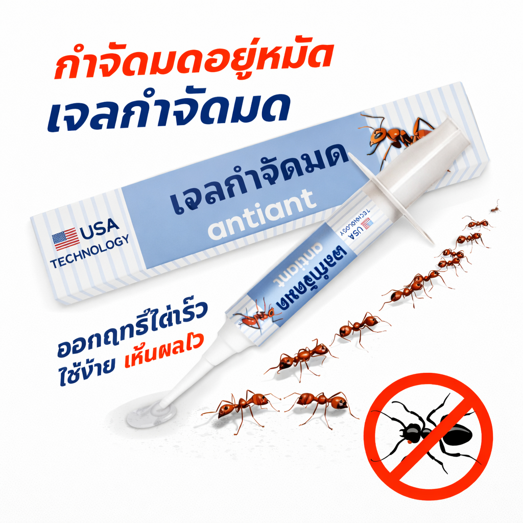 ของแท้ 100% เจลกำจัดมด Anti Ant แอนติแอนท์ เหยื่อกำจัดมด เจลล่อมด หยดเดียวตายยกรัง 10 กรัม