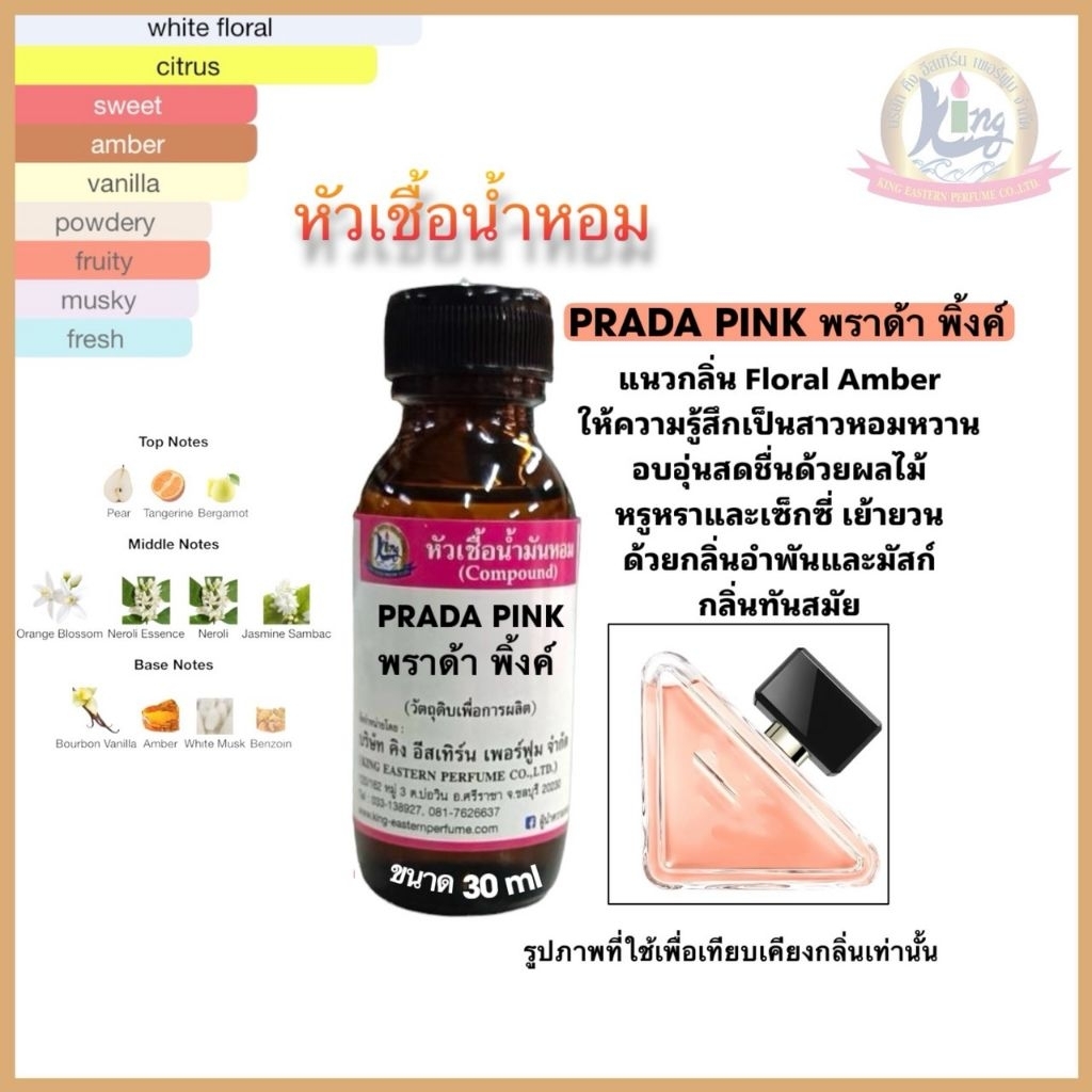 PRADRA PINK (พราด้า พิ้งค์) #หัวเชื้อน้ำหอม 100%