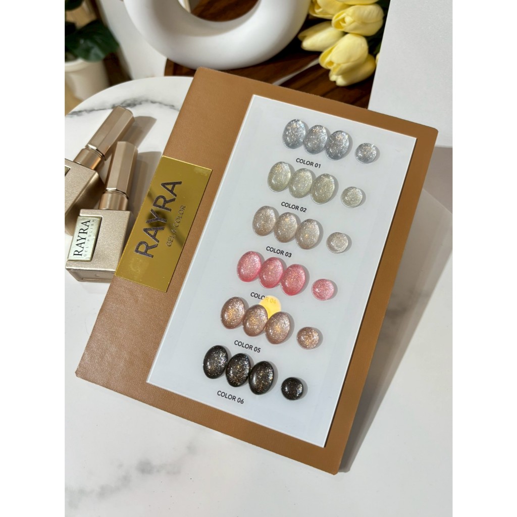 Rayra Glitter 6 สี ( RP16  ) NON-TPO ไม่มีสารtpo พร้อมชาร์จสำเร็จรูป