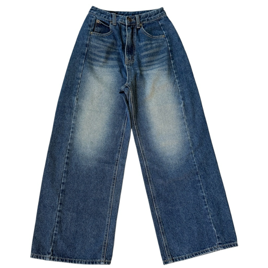 He.inquire Baggy jeans เอว 23-24 สะโพก 39-40 ยาว 37 เป้า 12.5 ปลายขา 11