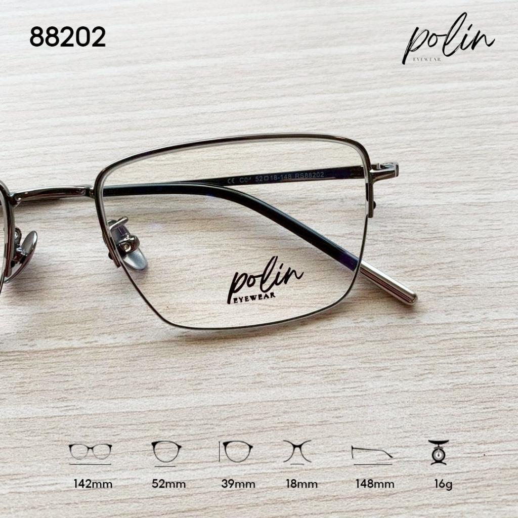 Polin إطار نظارة بيتا تيتانيوم 88202 — صورة 8