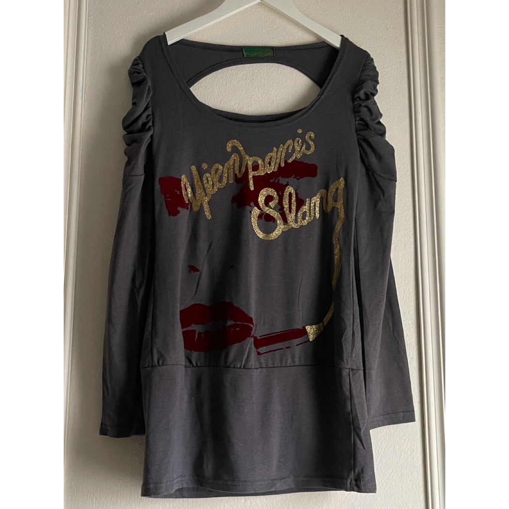 Y2K 2-Way Graphic เสื้ิอ & Mini Dress