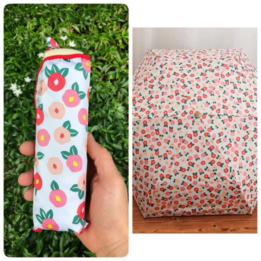 ร่มญี่ปุ่น 🇯🇵 Yoco ขนาด 4 ตอน ด้ามจับแบน น้ำหนักเบา โครงไฟเบอร์ อย่างดี กันแดดUV 100% ✅