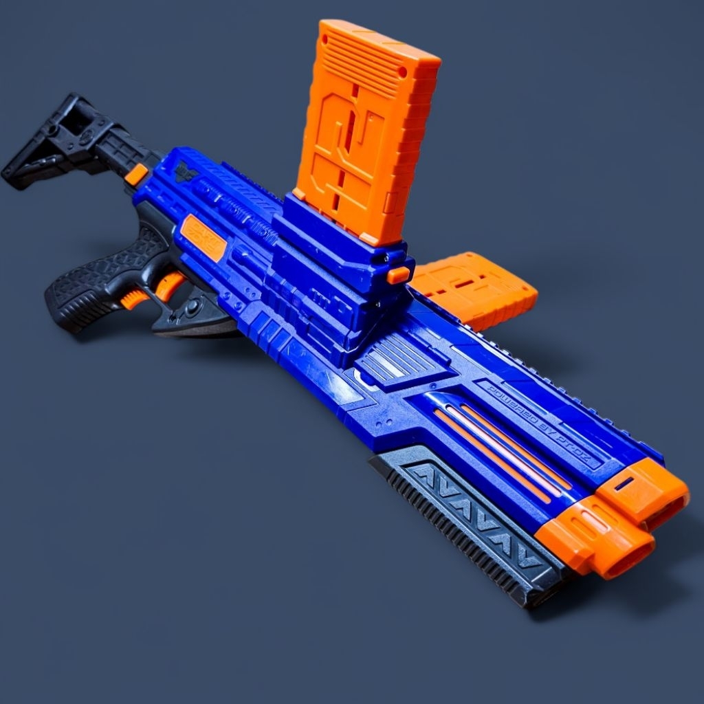 ของเล่น DART ZONE กระสุนโฟม ดาร์ทโซน ยิงออโต้ Vulcanator Double มือสอง สวยจัดครบเซ็ต มีรับประกัน