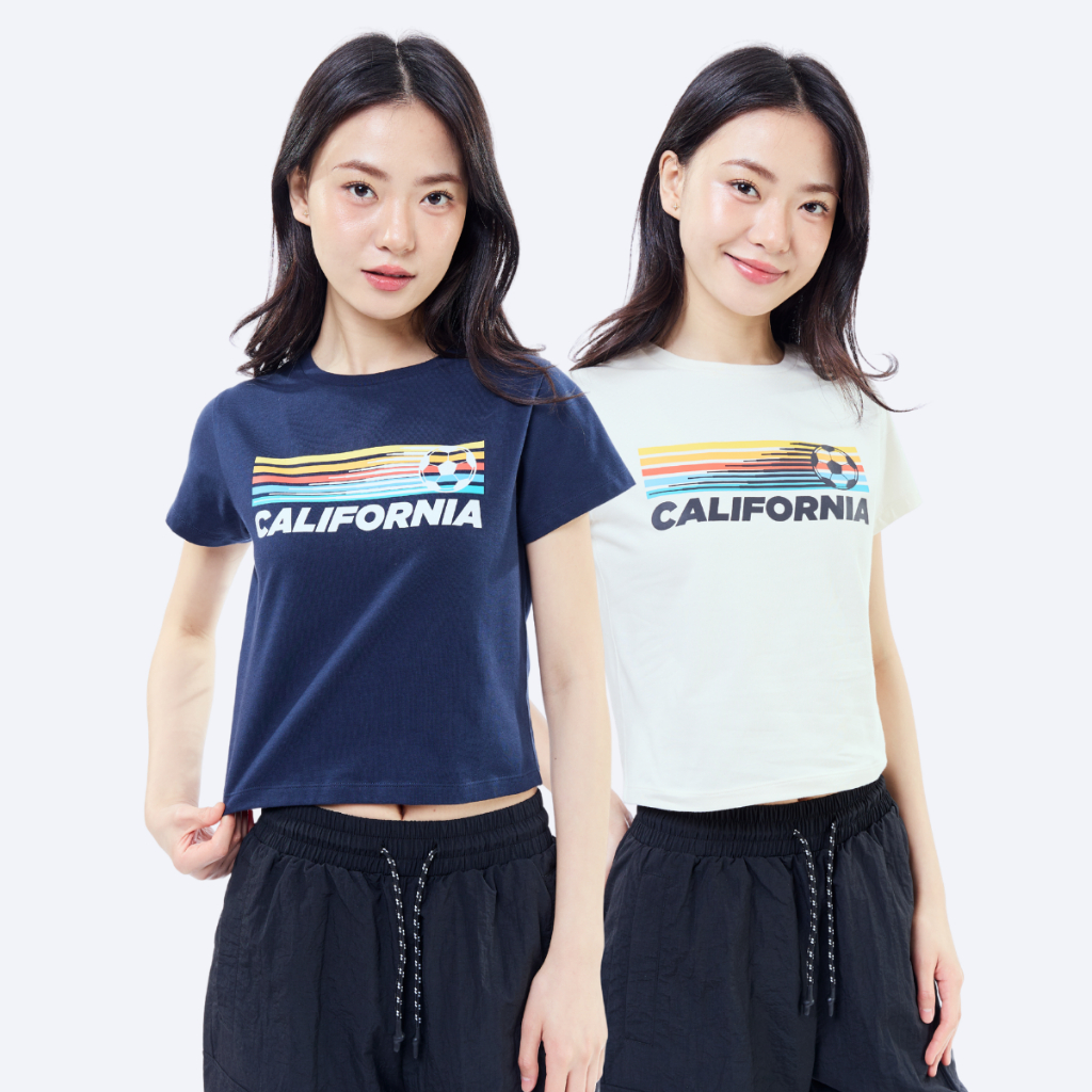 BODY GLOVE Women's SC Soccer Mini Tees 3 เสื้อยืด ผู้หญิง สีกรมท่า-ครีม