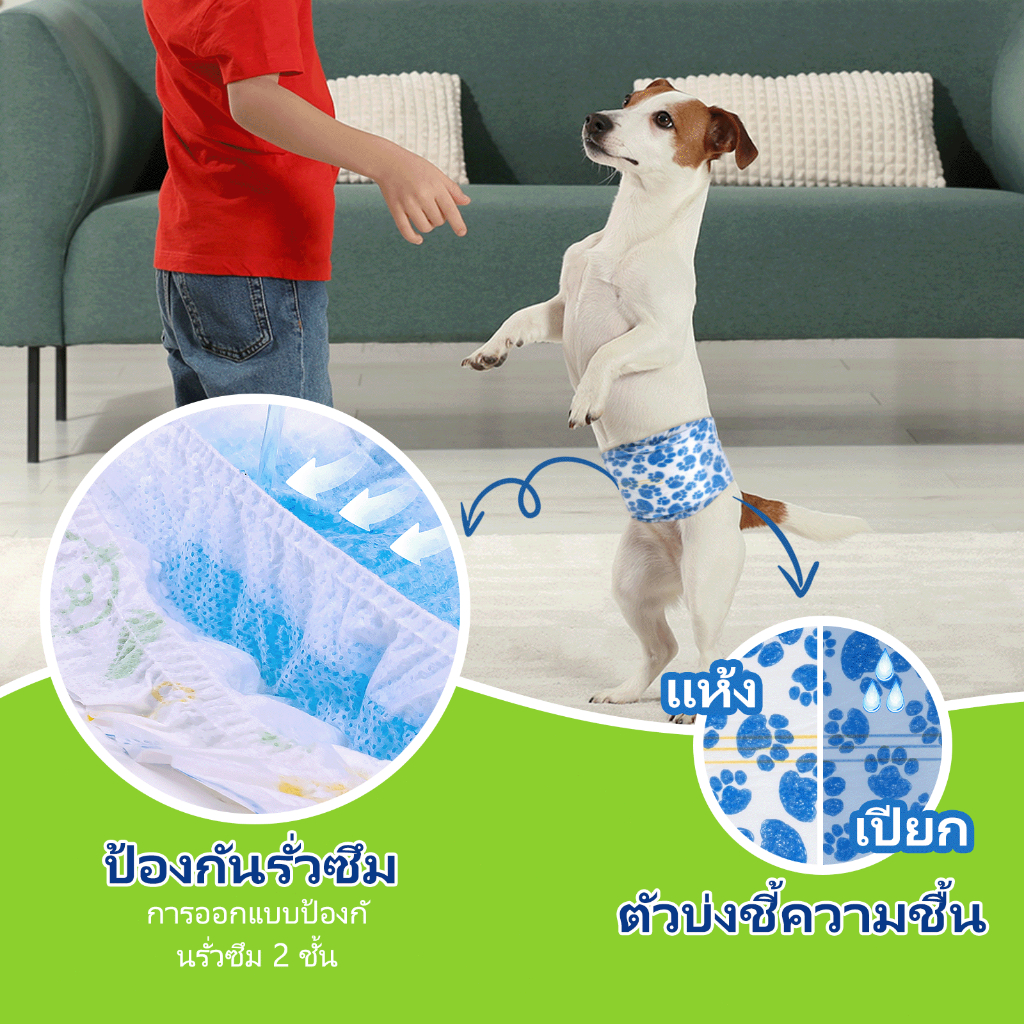 Dono ผ้าอ้อมไดอารี่ของ สําหรับสุนัข Cats ผ้าอ้อมสัตว์เลี้ยงแบบใช้แล้วทิ้ง – ห่อเต็มและหน้าท้องลื่นชายหญิงโบว์ขนาดสไตล์ ราคา ถูกที่สุด ดีลบีเคเค แกลเลอรีภาพที่ 7