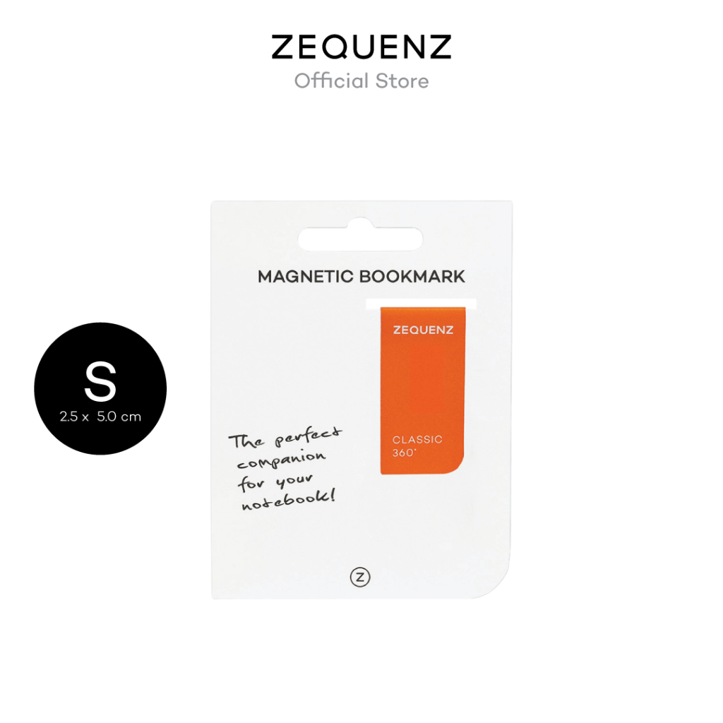 ZEQUENZ The Color Magnetic Bookmark "Grenadier" ที่คั่นหนังสือแม่เหล็ก Zequenz สีส้มเข้ม