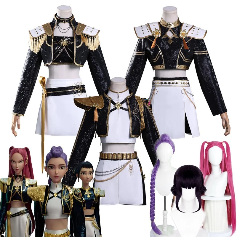 KPop Demon Hunters ชุดคอสเพลย์เด็กผู้หญิง | สไตล์ Rumi Zoey Mira ปาร์ตี้เวที งานฮาโลวีน