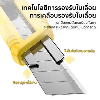 คัตเตอร์ Maybuck รุ่น X-201 / Z-302 / Z-305 ขนาด 9 มม. และ 18 มม. เปลี่ยนได้ด้วยใบมีด