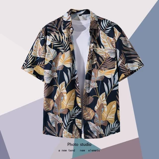 สินค้าจำเป็นวันสงกรานต์! เสื้อฮาวายลายดอกไม้ บางเบ้า แห้งเร็ว ระบายอากาศดี ไม่อึดอัด
