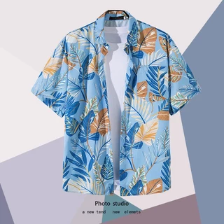 สินค้าจำเป็นวันสงกรานต์! เสื้อฮาวายลายดอกไม้ บางเบ้า แห้งเร็ว ระบายอากาศดี ไม่อึดอัด