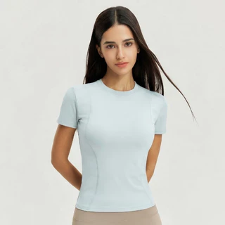 Auro Sense เสื้อออกกำลังกาย สำหรับ ผู้หญิง ผ้ายืดสูง แห้งไว ระบายเหงื่อ ทรงเข้ารูป เหมาะสำหรับ โยคะ วิ่ง ฟิตเนส