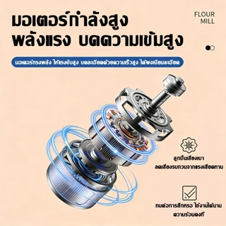 รับประกัน5ปี เครื่องบด กรัมบดละเอียด หัวตัด8ใบ สแตนเลส304 เครื่องปั่นอาหาร เครื่องบด เครื่องบดผง บดละเอียด เครื่องบดกาแฟ