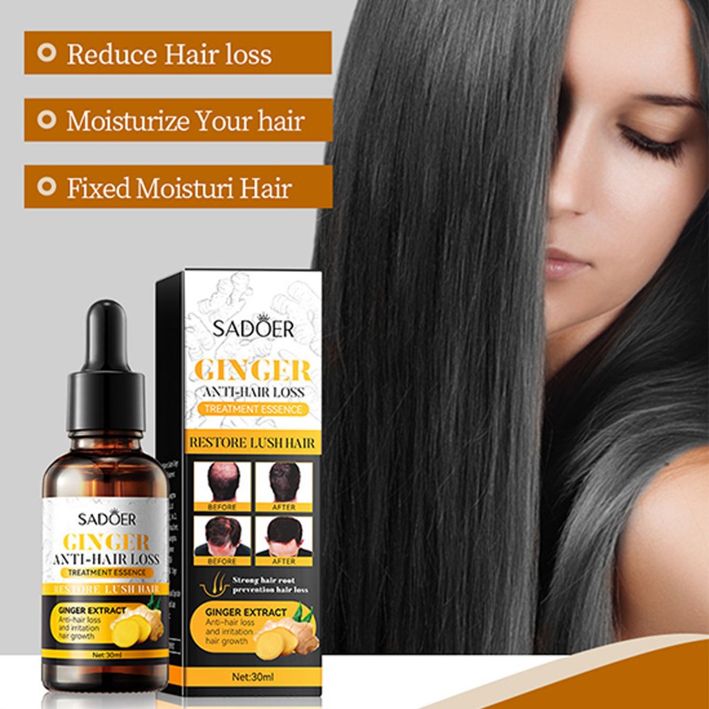 Moisturizing Hair Fixed Essence Ginger Hair Care Essence ปรับปรุงความแห้งกร้าน Anti Hair Loss Essenc