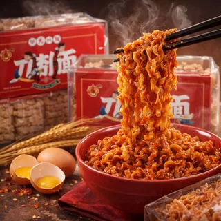 บะหมี่ฮ่วยซัว เส้นไข่แบบหยัก ยกลัง 12 แพ็ค เส้นนุ่ม ต้มง่าย อร่อยทุกเมนู