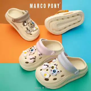 Marco Pony รองเท้ารัดส้นเด็กหัวโตรองเท้าแตะเด็กผู้หญิง แถมตัวติดน่ารัก EVA นุ่มนิ่มใส่สบาย MH9039B