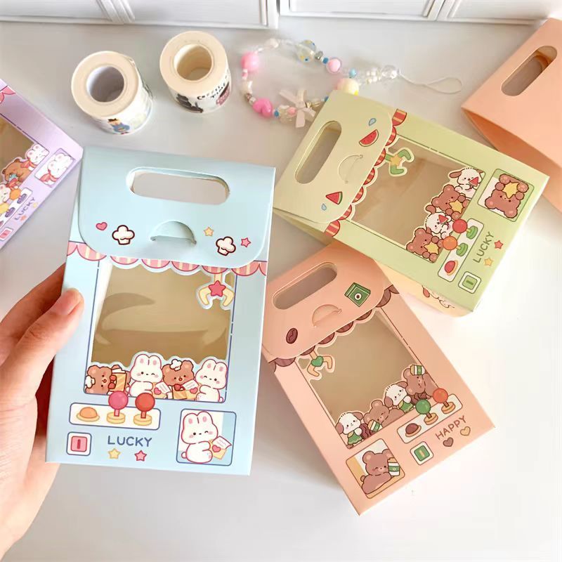 GIDA✏️กล่องขนม ของขวัญลายการ์ตูน น่ารัก กล่องของขวัญ หน้าโปร่งใส พร้อมจัดส่ง