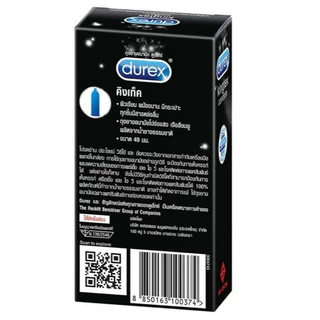 Durex Kingtex Condom ถุงยางอนามัย ดูเร็กซ์ คิงเท็ค กล่องใหญ่ ผิวเรียบ ฟิตกระชับ ขนาด 49 มม. 1 กล่องใหญ่ (บรรจุ 12 ชิ้น)