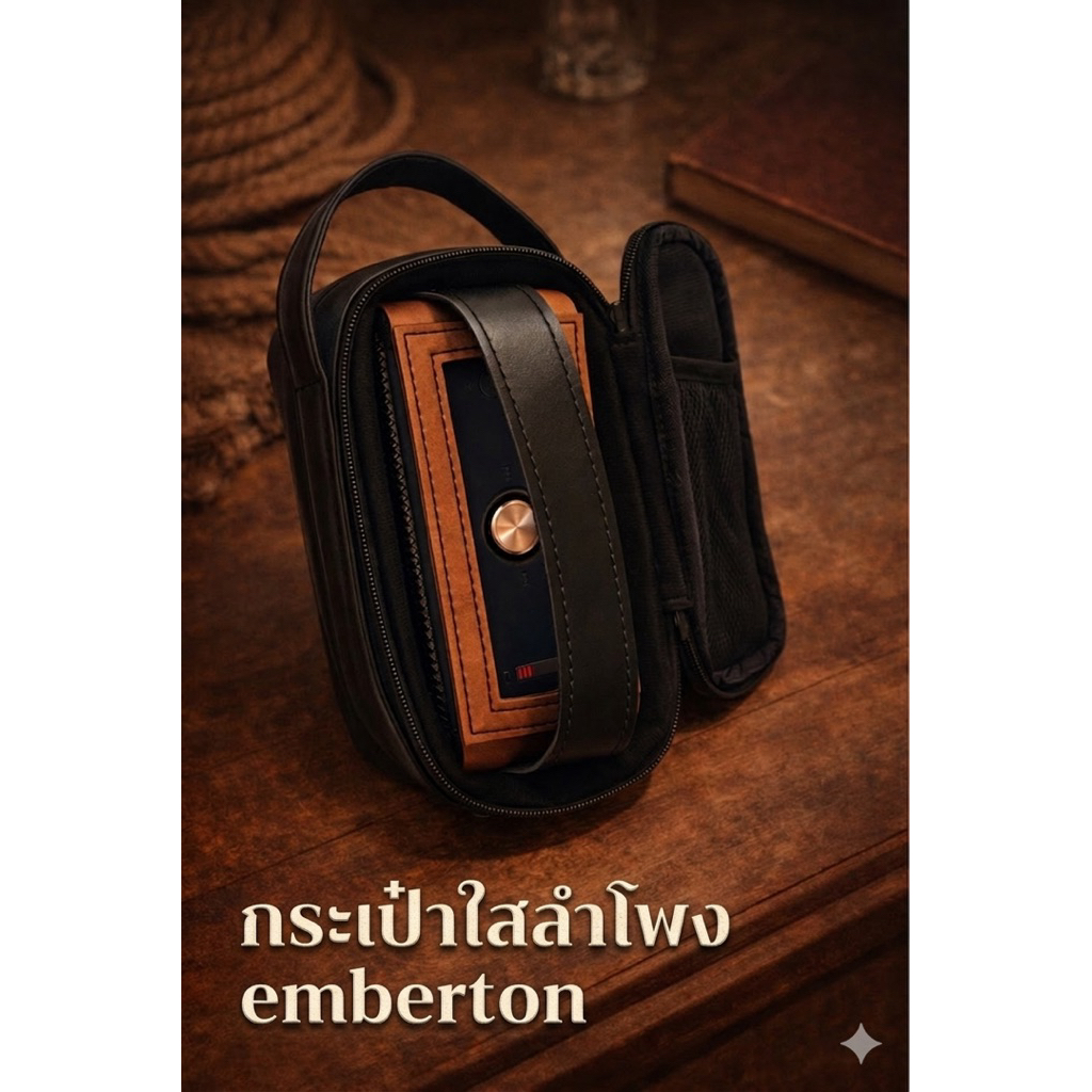 กระเป๋าใส่ลำโพง emberton รุ่น1-2-และ3 พร้อมหูหิ้ว บุกันกระแทกด้านใน ออกแบบมารองรับลำโพงที่ใส่เคสหนังแล้ว พร้อมส่งในไทย🇹🇭