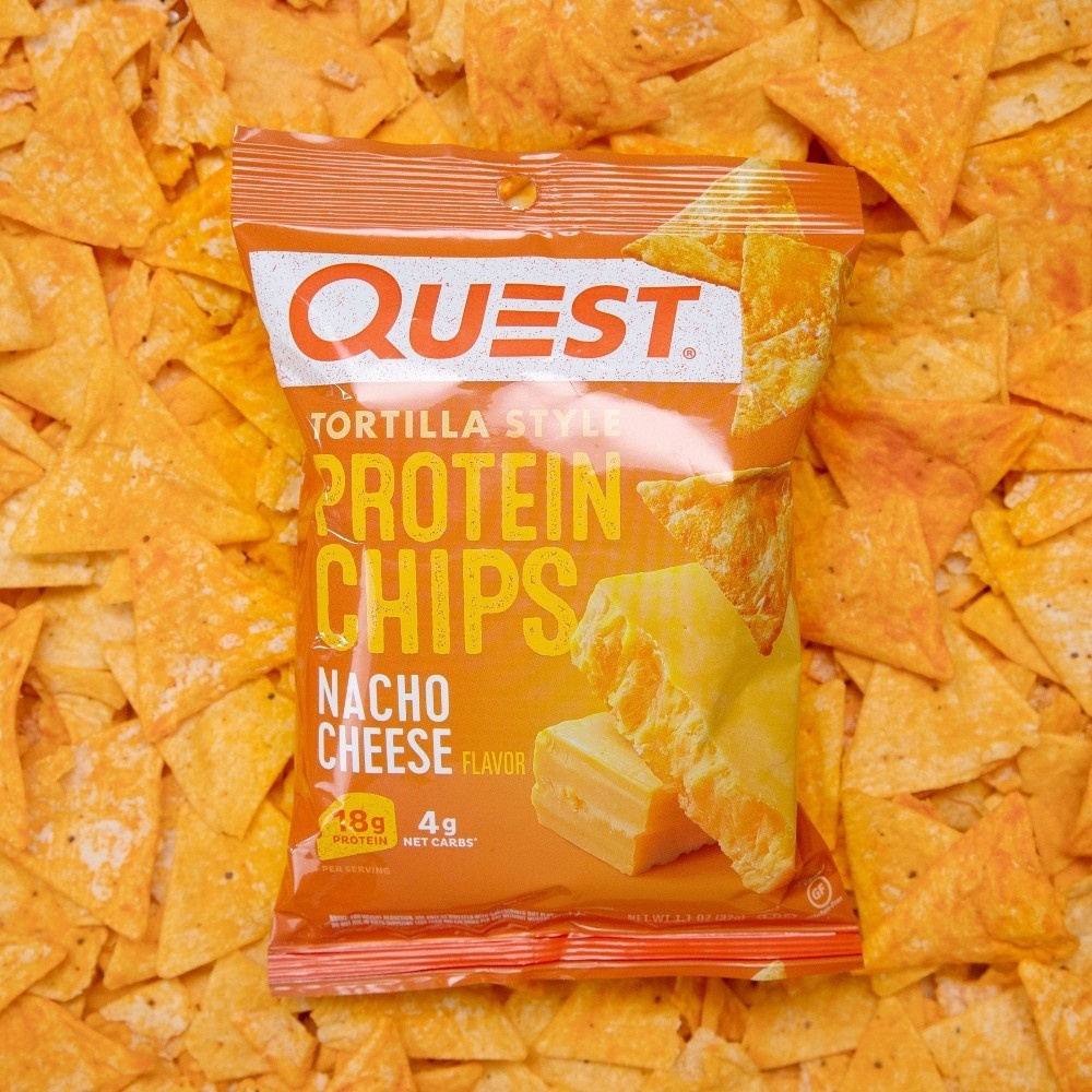 QN02 Quest Nacho Cheese Protein chips  ( 1 Bags) lowcarb  Keto gluten free USA protein snacks ขนมนำเ